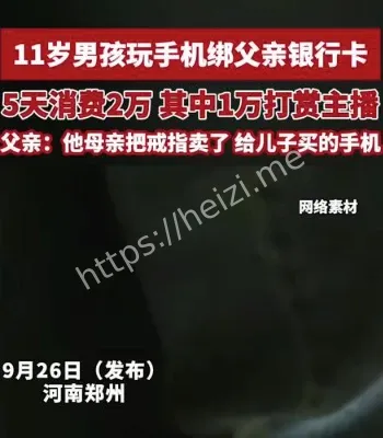 11岁男孩偷绑银行卡5天花2万
